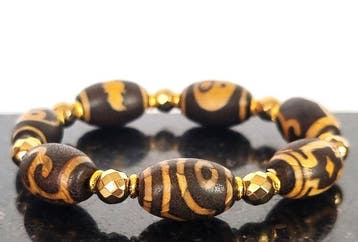 Tibetaanse Dzi-armband - De Zeven Poorten van Wijsheid -