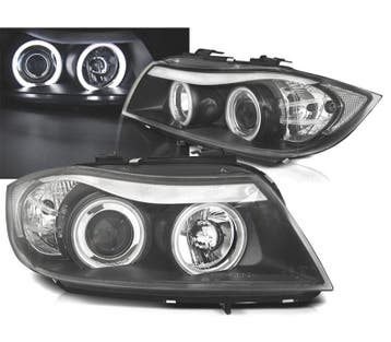 PHARES BMW E90 E91 05-08 ANGEL EYES CCFL FOND NOIR, Autos : Pièces & Accessoires, Verzenden
