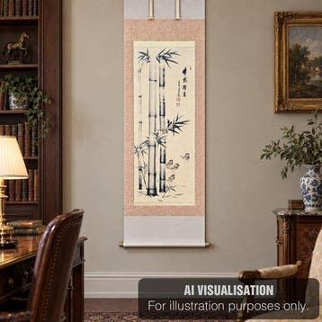 Suga Gendo  (1919–2005) – bamboe en mussen  – Met de