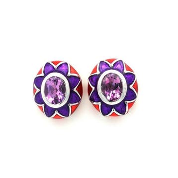 Zonder minimumprijs - 2-delige sieradenset Zilver - 3.88ct., Handtassen en Accessoires