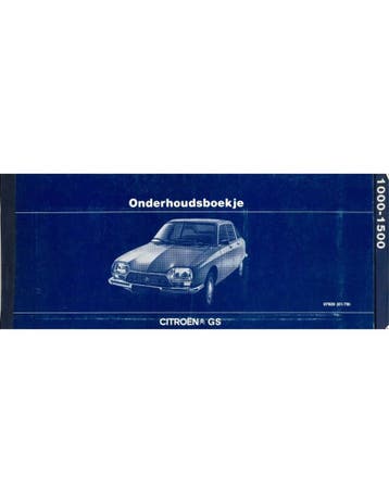 1978 CITROËN GS GARANTIE & ONDERHOUDSBOEKJE NEDERLANDS, Autos : Divers, Modes d'emploi & Notices d'utilisation, Ophalen of Verzenden
