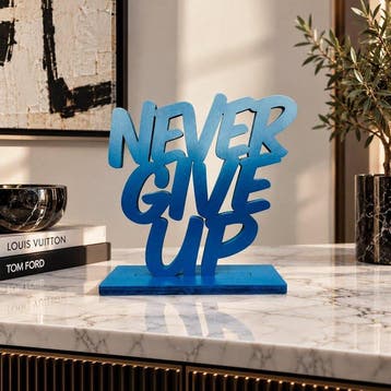 AIIROH - Never Give Up Blue Glitter - Sculpture bois