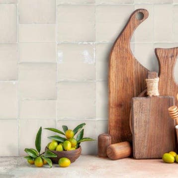 Wandtegel Revoir Balance Handvorm Crema Beige Glans 13x13, Ophalen of Verzenden, Wandtegels