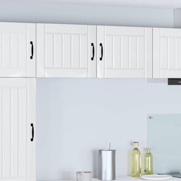 vidaXL Wandkast LUCCA 2 st Hoogglans Wit Bewerkt hout, Verzenden