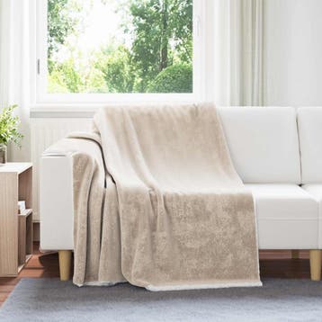 vidaXL plaid Beige 150 x 200 cm 1.64 kg Fleece, Verzenden, Nieuw