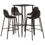 vidaXL 5-delige Barset stof donkergrijs, Huis en Inrichting, Complete eetkamers, Verzenden, Nieuw