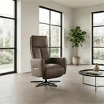 Leren handmatige relaxfauteuil Honor - Massif Rock, Ophalen of Verzenden, Nieuw, Leer