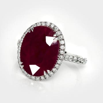 Sans prix de réserve - Bague - 14 carats Or blanc, HRD 7,24, Nieuw