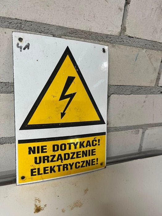 Hoogspanning Waarschuwingsbord – Emaille – Industrieel, Antiek en Kunst, Antiek | Wandborden en Tegels