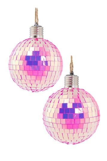 KIMU® 2x Discobal Ø 10 cm LED Iridescent Roze  Discobol Klei, Ophalen of Verzenden, Nieuw