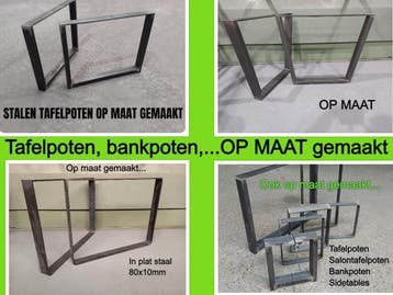tafelpoten - bankpoten - salontafelpoten - OP MAAT gemaakt, Huis en Inrichting, Ophalen, Tafelpoot, 50 tot 100 cm, Metaal