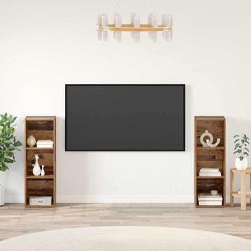 vidaXL Tv-meubelset 2 st Oud Hout Bewerkt hout, Verzenden, Nieuw