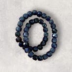 Saphir bleu nuit. Bracelet facetté de belle qualité. Pierre