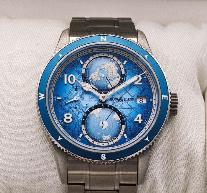 Montblanc - 1858 Geosphere 0 Oxygen South Pole Exploration, Handtassen en Accessoires, Horloges | Heren