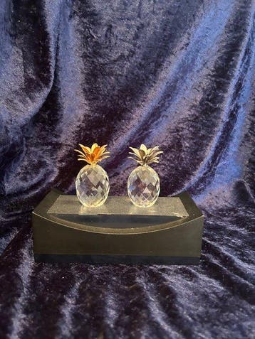 Swarovski - Beeldje - Ananassen (2) - Kristal, Zilver, Antiek en Kunst