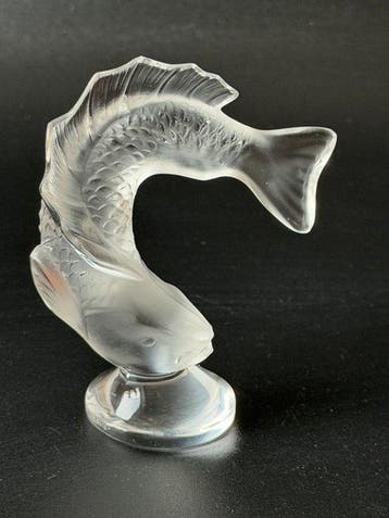 Lalique - Beeldje - carpe jaillissante - Kristal