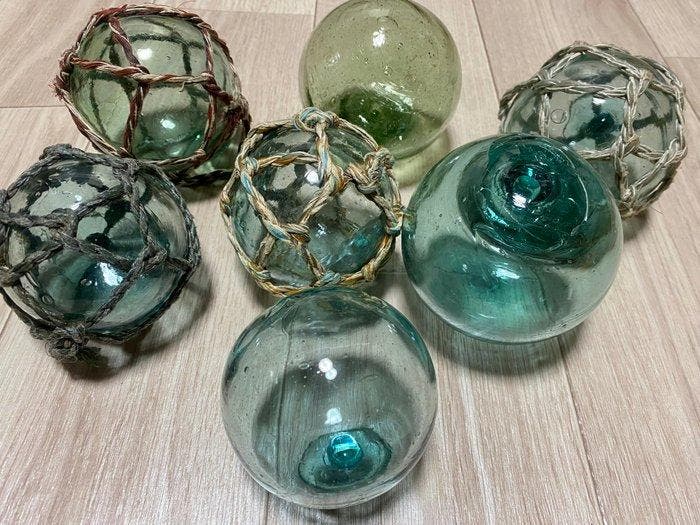 Objets maritimes (7) - Flotteurs de pêche avec filets en, Antiek en Kunst, Curiosa en Brocante