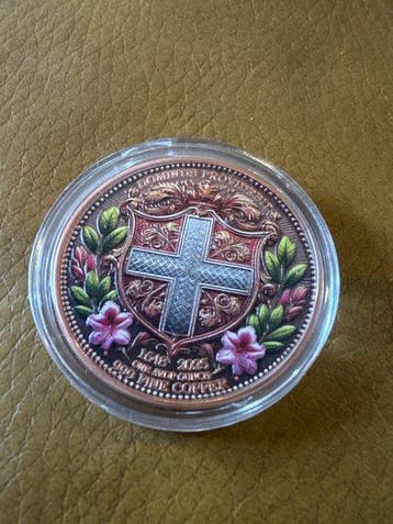 Wereld. Medal Helvetia Color 1 oz (Zonder minimumprijs), Postzegels en Munten
