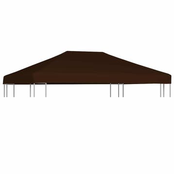 vidaXL Prieeldak 310 g/m² 3x4 m bruin, Verzenden