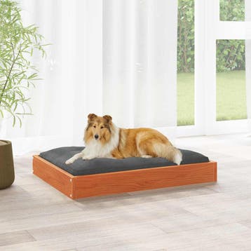 vidaXL Hondenbed 101,5 x 74 x 9 cm Massief vurenhout, Verzenden