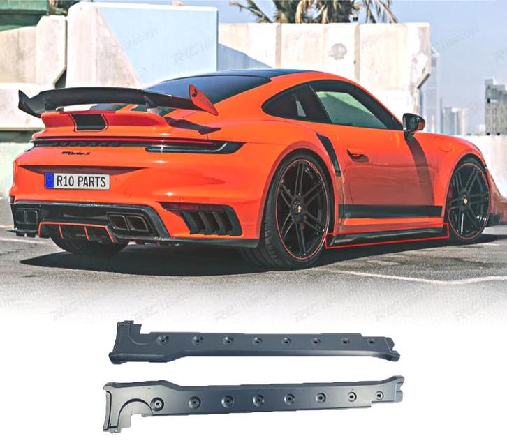 BAS DE CAISSE PORSCHE 911 CARRERRA 992 19-23 LOOK TURBO, Auto-onderdelen, Carrosserie, Verzenden