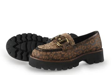 VIA VAI Loafers in maat 37 Panter, Kleding | Dames, Schoenen, Overige kleuren, Verzenden, Overige typen, Zo goed als nieuw