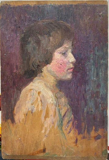 Franse school (XIX) - Portrait de jeune fille (vendu sans