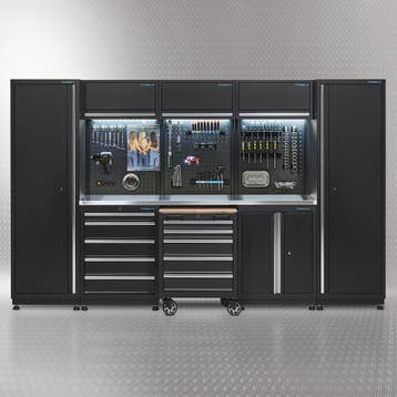 Datona Werkplaatsinrichting PREMIUM met RVS werkblad 325 cm, Doe-het-zelf en Bouw, Ophalen of Verzenden, Nieuw