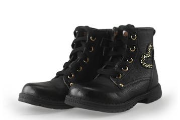 Nelson Veterboots Meisjes in maat 26 Zwart, Verzenden, Schoenen