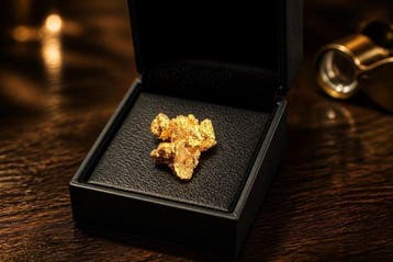 Goud Goud nugget - Hoogte: 7.64 mm - Breedte: 7.02 mm- 1.01