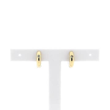 Bicolor gouden oorbellen, Handtassen en Accessoires, Oorbellen, Ophalen of Verzenden, Gebruikt, Goud, Goud