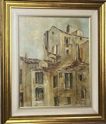 Scuola italiana (XX), firmato Colonna - Scorcio di Borgo