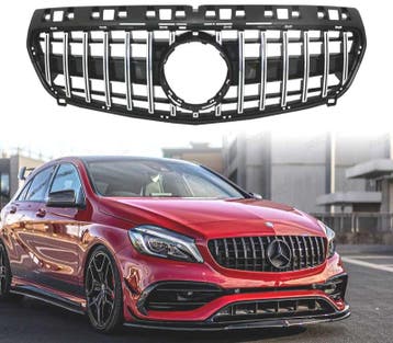 CALANDRE MERCEDES A W176 12-15 GTR NOIR CHROMÉ A45 GT-R PANA, Verzenden