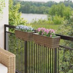 vidaXL Balkon 2 pcs 50 x 17 x 17 cm Metaal, Tuin en Terras, Verzenden, Nieuw