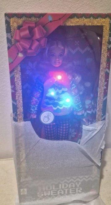 Mattel - Barbiepop Barbie Holiday Sweater With Long Blonde