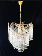 Plafondlamp - Messing, Kristal - Kaskade-lamp - 79 cm