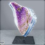 Amethistdruse met agaat en chalcedoon Elegantie en natuur