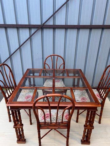 Attr. Giorgetti - Tafel (5) - Hout, Glas