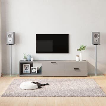 vidaXL Luidsprekerstandaards 2 st 1 pijler gehard glas, Audio, Tv en Foto, Luidsprekerboxen, Verzenden, Nieuw