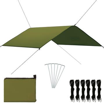 vidaXL Afdekzeil 4x4 m groen, Tuin en Terras, Verzenden, Nieuw