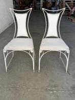 Chaise - Métal, Textile - Paire de fauteuils de jardin en