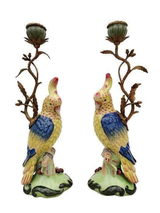 Chandelier (2) - Bronze, Porcelaine, Antiquités & Art, Art | Objets design