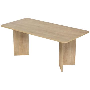 Evila Eettafel - Houtkleurig - Nieuw/Ongebruikt - Melamine -, Verzenden, Nieuw, 150 tot 200 cm, Scandinavisch
