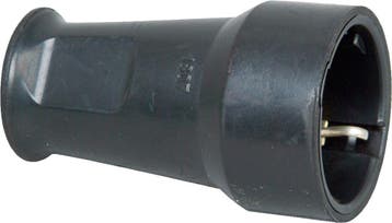 Kopp Zwarte Rubber Contraststekker IP20 3x1,5mm 16/250V -, Verzenden