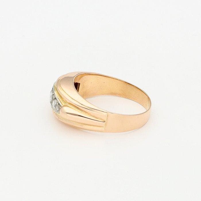 Ring - 18 karaat Roségoud, Geel goud - Roos, Bijoux, Sacs & Beauté, Bagues