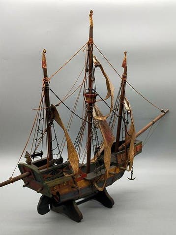 Schiffsmodell Kogge 1402 Segelschiff Holz – Historisches