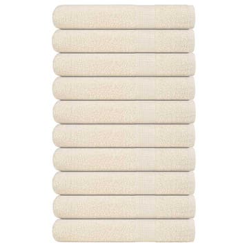 vidaXL Saunahanddoeken FROGN 10 st 80x200 cm 360 g/m² crème, Verzenden, Nieuw