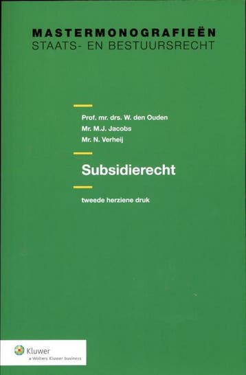Subsidierecht 9789013077919 W. den Ouden, Verzenden, Gelezen, W. den Ouden