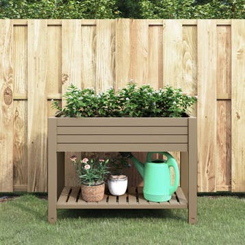 vidaXL Plantenbak verhoogd 110x45x79 cm polypropeen, Verzenden