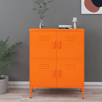 vidaXL Opbergkast 80x35x101,5 cm staal oranje, Verzenden